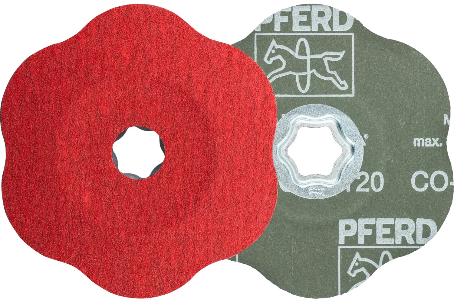 Picture of Pferd Combiclick® Contour Fiber Disc, 5" Dia, 120 Grit, Ceramic oxide Co-Cool